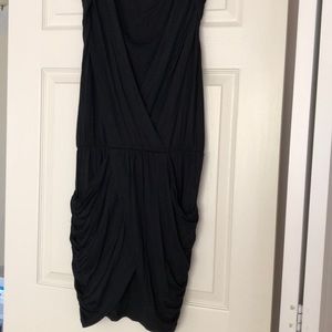 Black drape dress